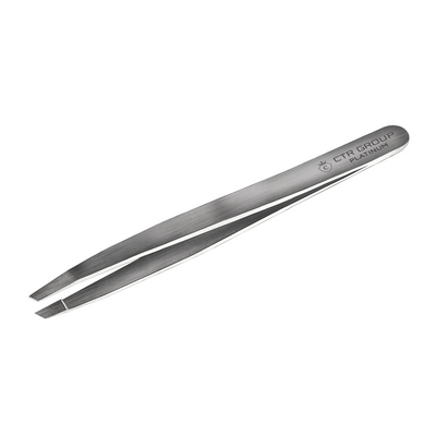 CTR Eyebrow beveled tweezers Platinum