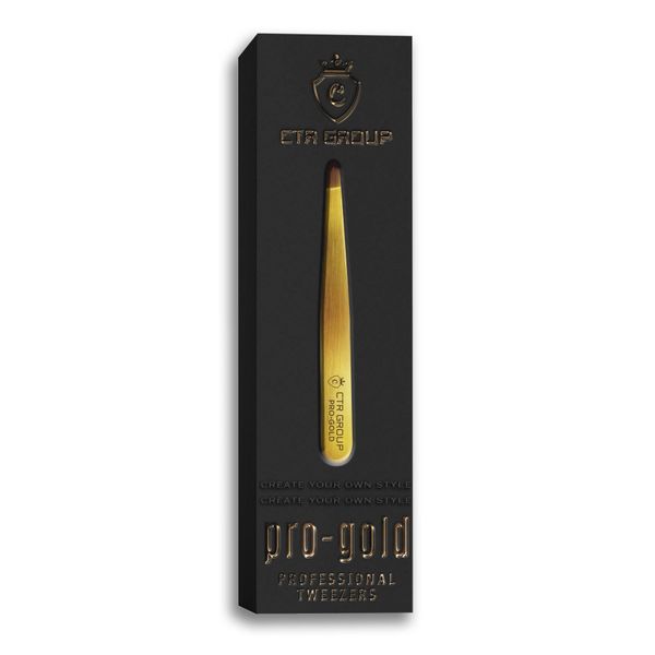 CTR Eyebrow rounded tweezers Pro-Gold